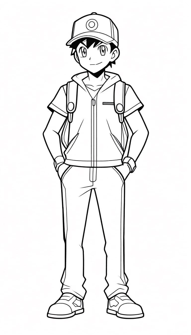 Little Witch Coloring Page - A cute young witch dressed in a magical outfit, holding a broom and a potion bag. Perfect for Halloween-themed coloring fun and kids who enjoy whimsical fantasy characters.